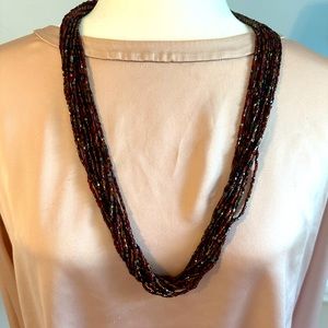 28” Brown beaded necklace